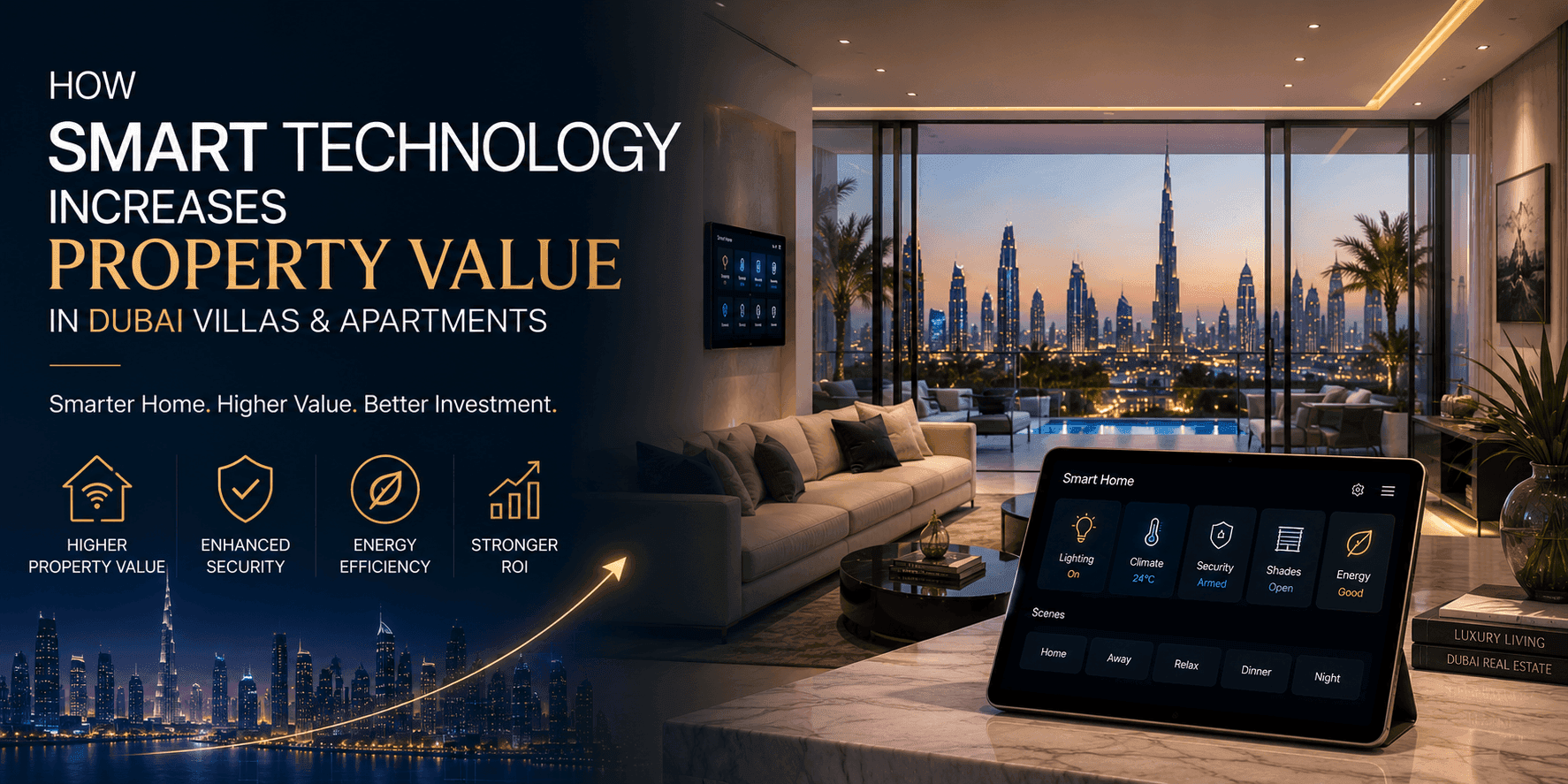 How Smart Technology Increases Property Value in Dubai Villas & Apartments